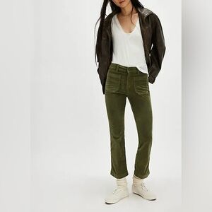 Nwot Free People High Time Velvet Kick Flare Pants